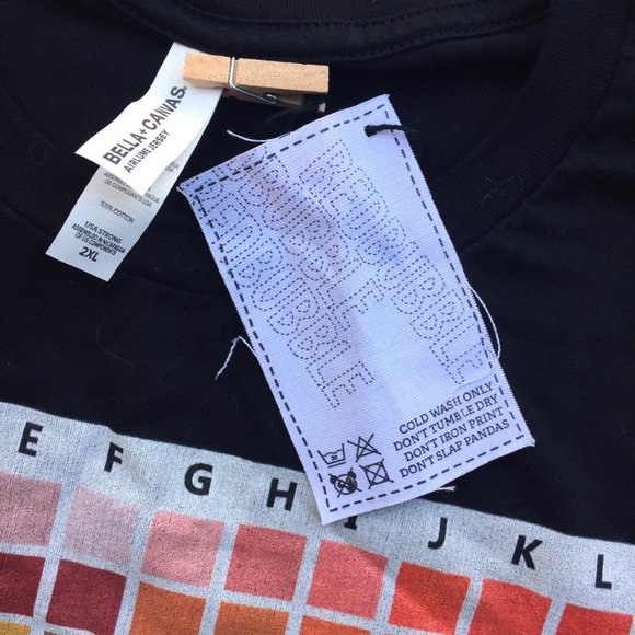 Rainbow Color Chart on Black BIG Tee, 2XL NWT - Picture 6 of 8